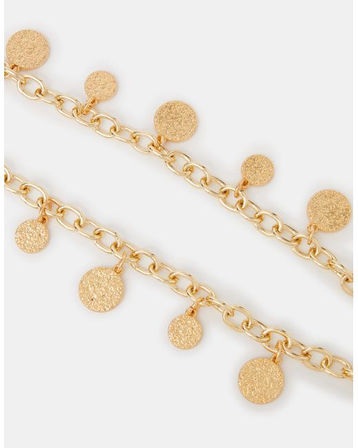 Accessorize Natural Coin Chain Belt