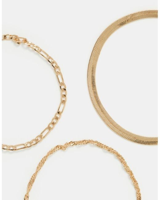 Accessorize Blue 3-Pack Delicate Chain Bracelets