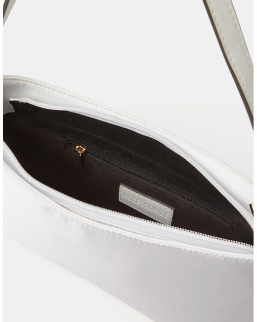 Accessorize Brown Satin Shoulder Bag