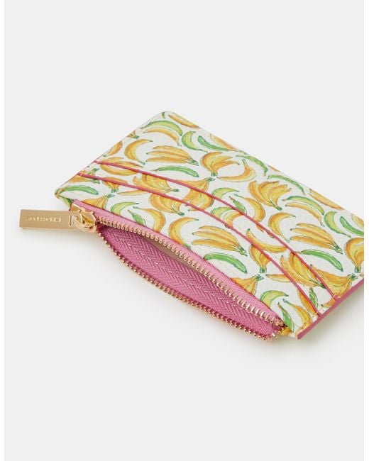 Accessorize Metallic Banana Print Card Holder