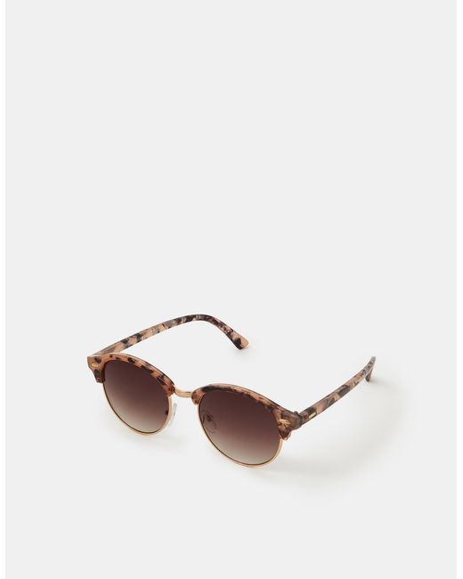 Accessorize Metallic Tort Browline Sunglasses