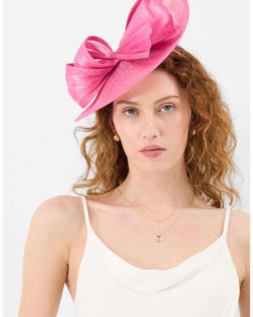 Accessorize Pink Bow Teardrop Fascinator