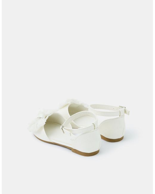 Accessorize Natural Sequin Bow Flats