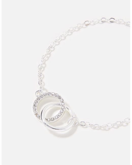 Accessorize Blue Linked Circle Bracelet