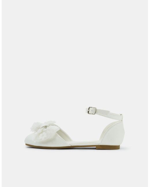 Accessorize Natural Sequin Bow Flats