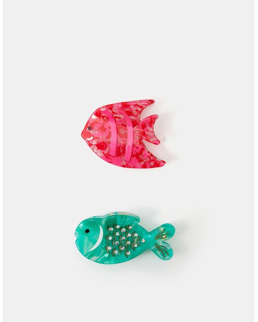 Accessorize Multicolor 2-Pack Tropical Fish Claw Clips