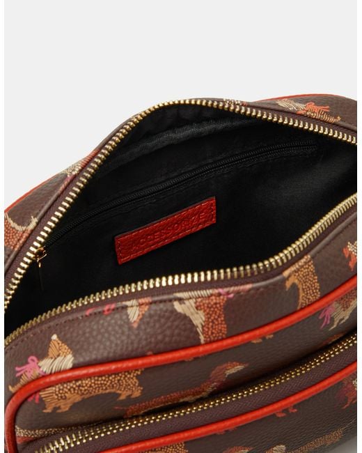 Accessorize Brown Sausage Dog Crossbody Bag
