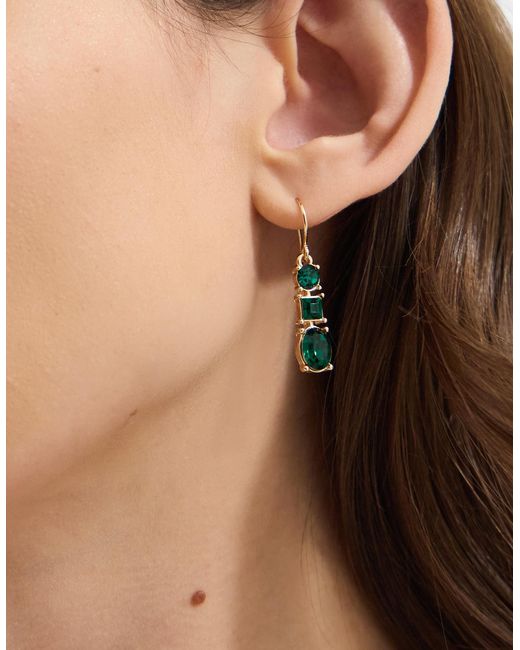 Accessorize White 3-Pack Gemstone Drop Earrings