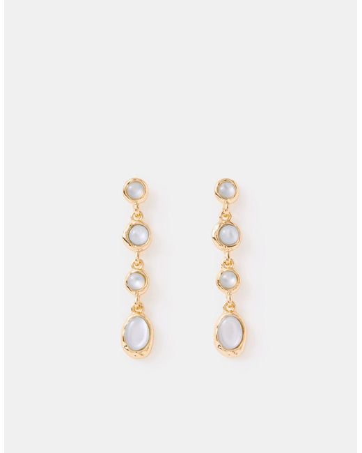 Accessorize White Mini Stone Drop Earrings