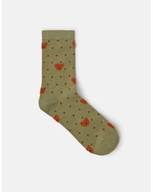 Accessorize Green Bear Print Socks