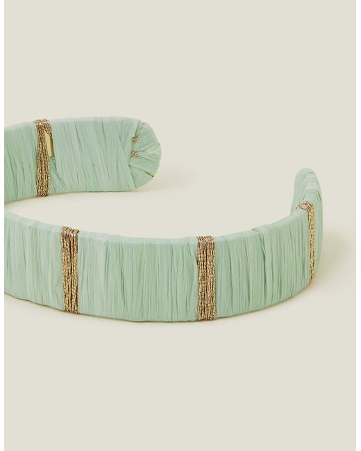 Accessorize Green Women's Gold Wrapped Bangle