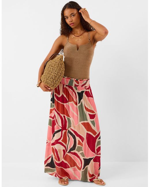 Accessorize Brown V-Front Shimmer Swimsuit