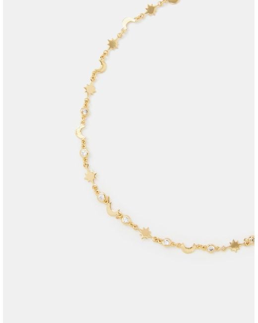 Accessorize White 14Ct-Plated Celestial Choker Necklace