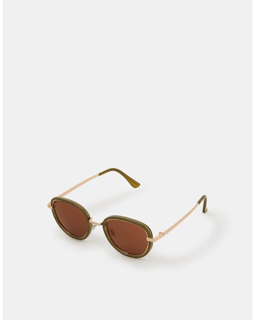 Accessorize White Metal Preppy Sunglasses