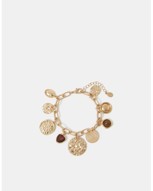 Accessorize Natural Coin Charm Bracelet