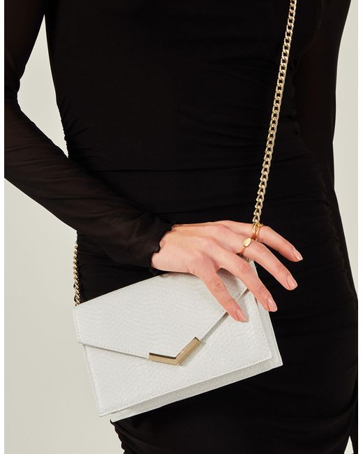 Accessorize Natural Women's Envelope Cross-body Bag White