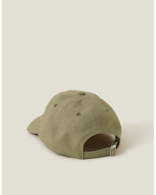 Accessorize Green Twill Baseball Cap