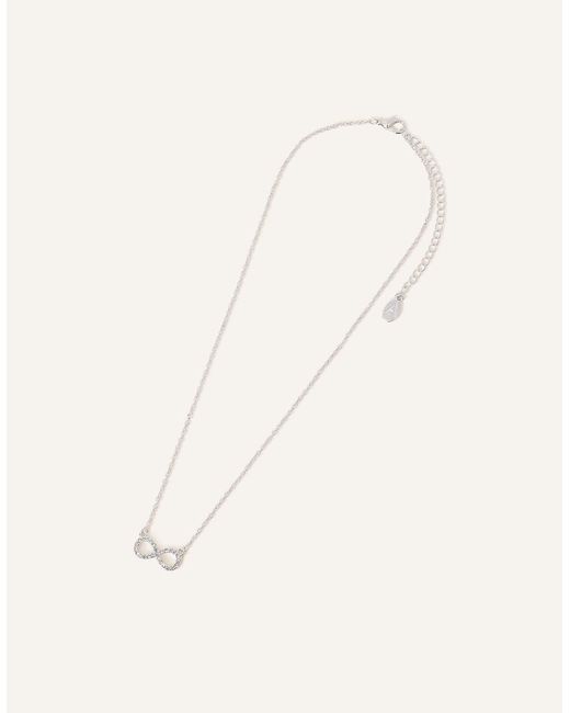 Accessorize Natural Eternity Symbol Pendant Necklace