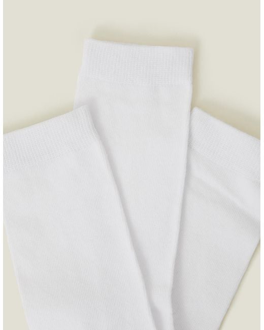 Accessorize White Ankle Cotton 3-Pack Socks