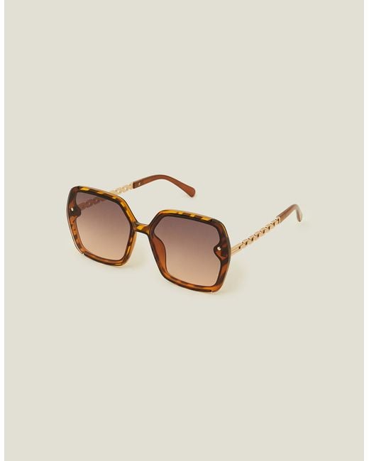 Accessorize Natural Brown Flat Lense Chain