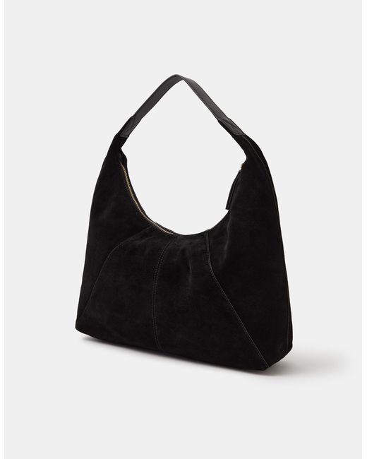 Accessorize Black Suede Shoulder Bag
