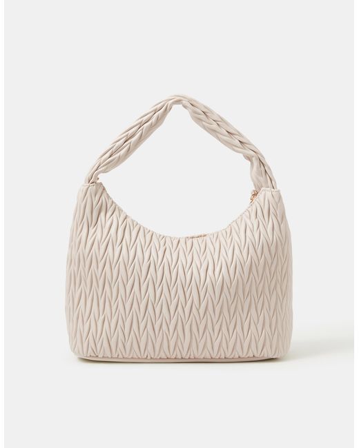 Accessorize White Quilted Handbag
