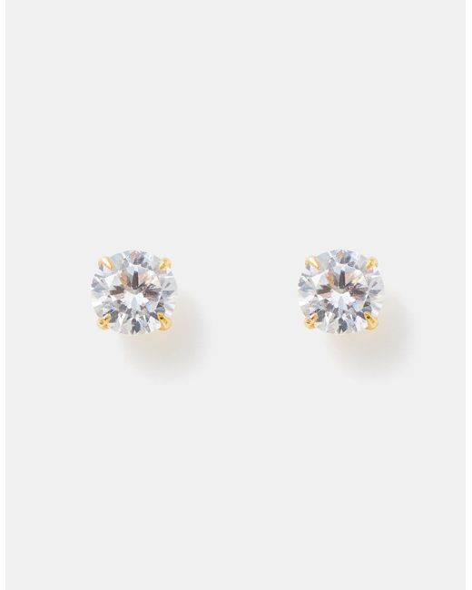 Accessorize Orange Lab Grown Diamond 1Ct Stud Earrings 9Ct