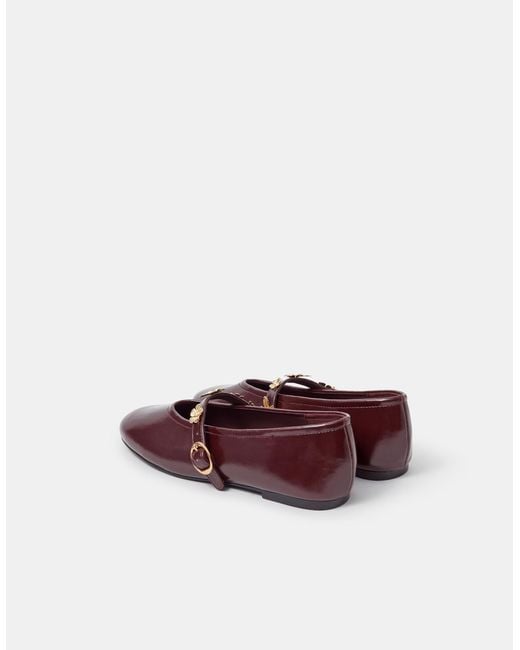 Accessorize Blue Flower Mary Jane Ballet Flats