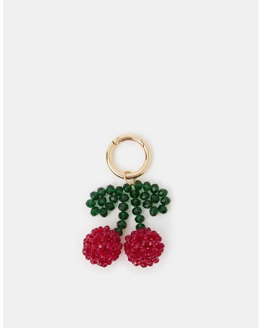 Accessorize Green Cherry Beaded Bag Charm