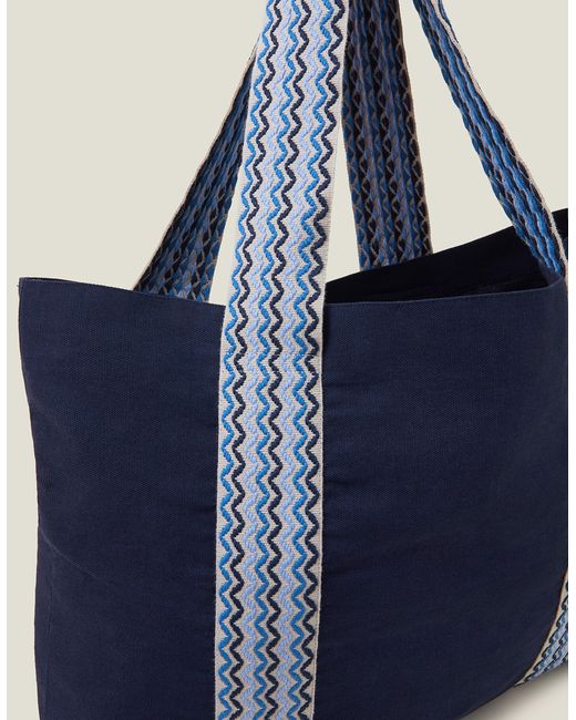 Accessorize Women's Webbing Shopper Bag Blue