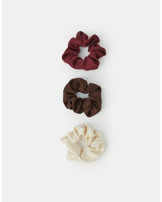 Accessorize White 3-Pack Plain Hair Scrunchies