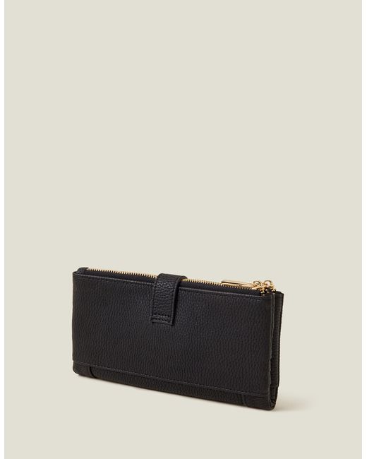 Accessorize Black Pu Push Lock Wallet