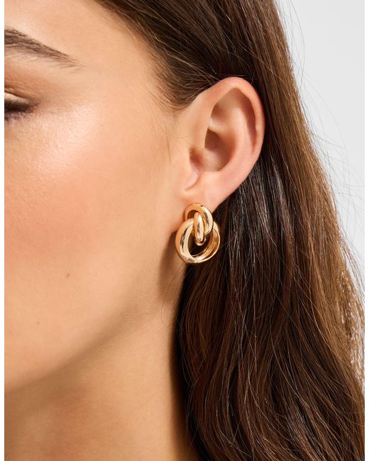 Accessorize Metallic Statement Knot Stud Earrings