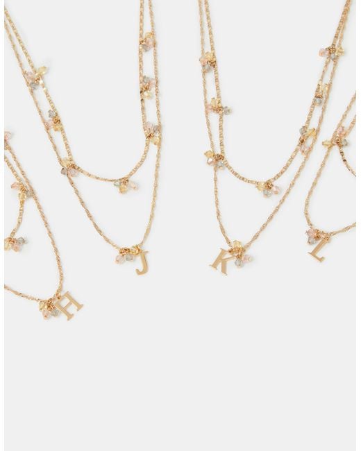 Accessorize White 2-Pack Initial Cluster Pendant Necklaces
