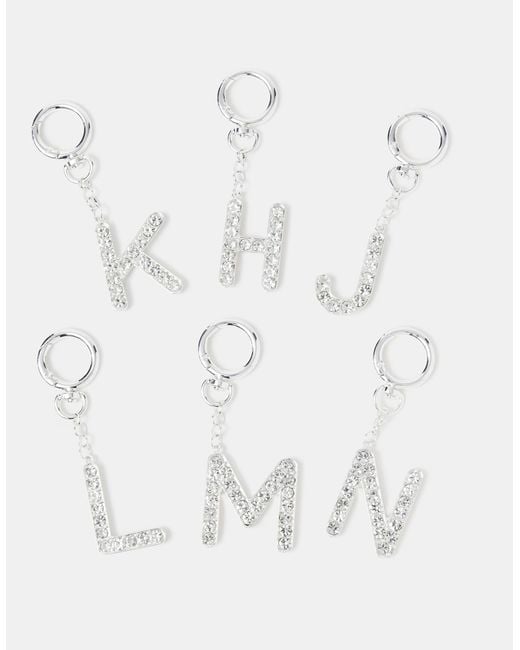 Accessorize White Diamanté Initial Bag Charm