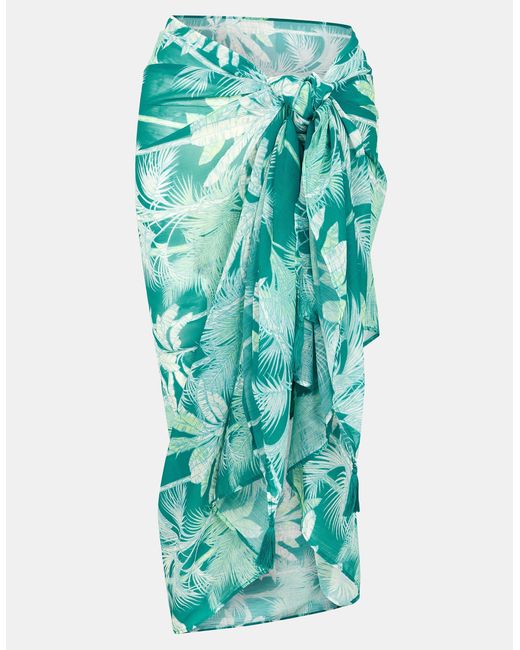 Accessorize Green Palm Print Sarong