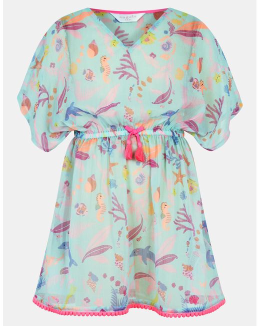 Accessorize Blue Sea Print Kaftan