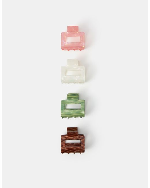 Accessorize Green 4-Pack Square Claw Clips