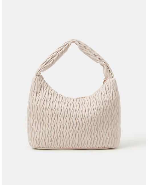 Accessorize White Quilted Handbag