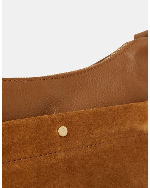 Accessorize Blue Leather Messenger Crossbody Bag