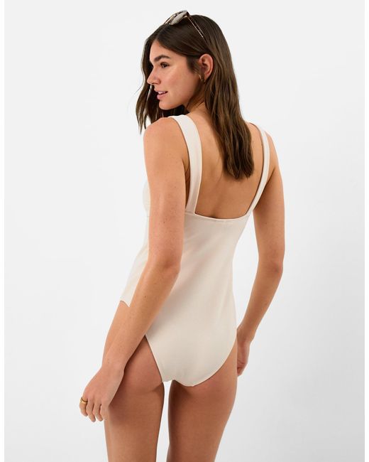 Accessorize White Sun Buckle Shaping Swimsuit