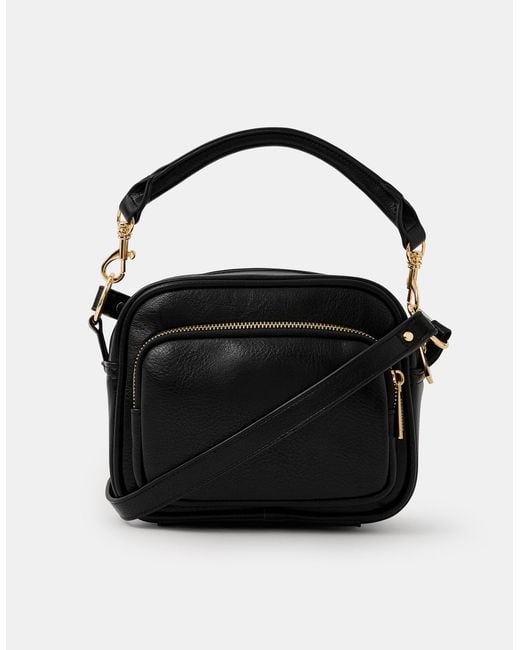 Accessorize Black Boxy Crossbody Bag