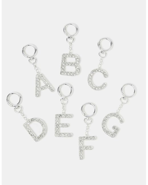 Accessorize White Diamanté Initial Bag Charm