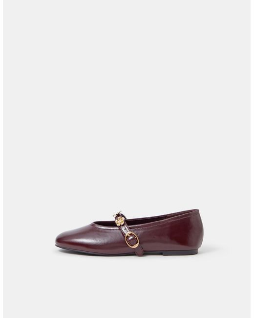 Accessorize Blue Flower Mary Jane Ballet Flats