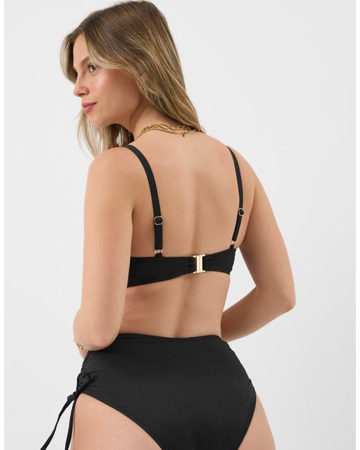 Accessorize Black Knot Front Bikini Top