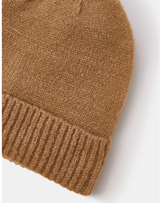 Accessorize Brown Plain Beanie Hat
