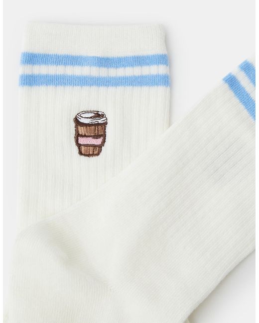 Accessorize Blue Coffee Socks