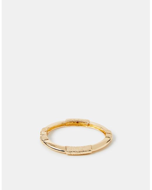 Accessorize Black Textured Clasp Bangle
