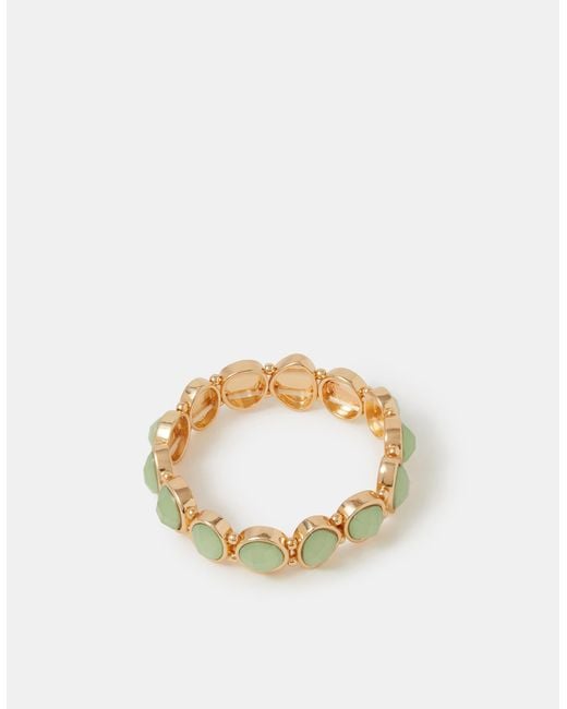 Accessorize Metallic Gemstone Stretch Bracelet