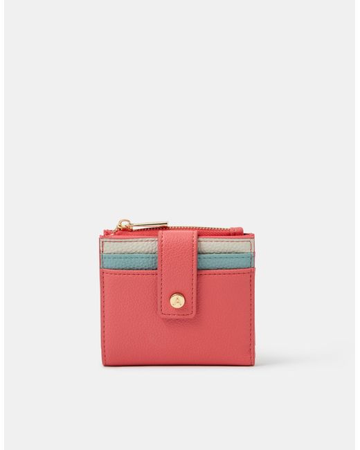 Accessorize Red Compact Colourblock Purse